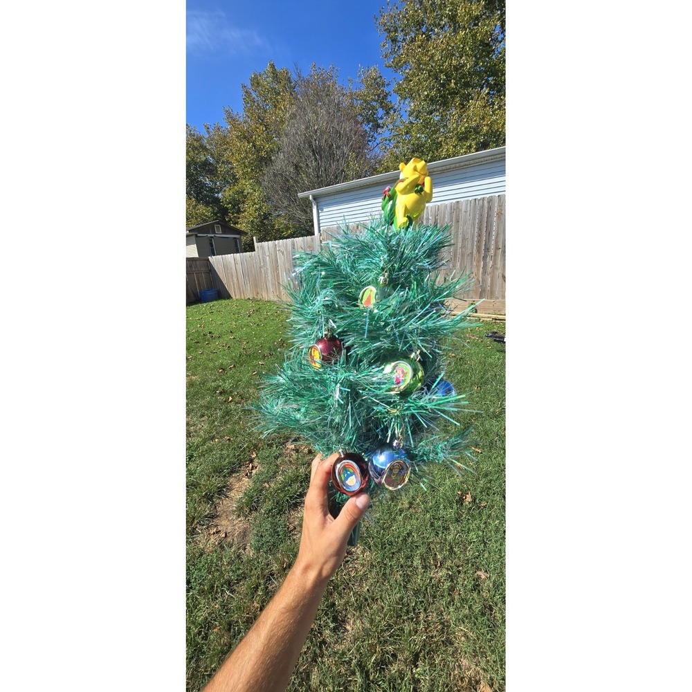 Mini Artifical Winnie The Pooh Green Christmas Tree